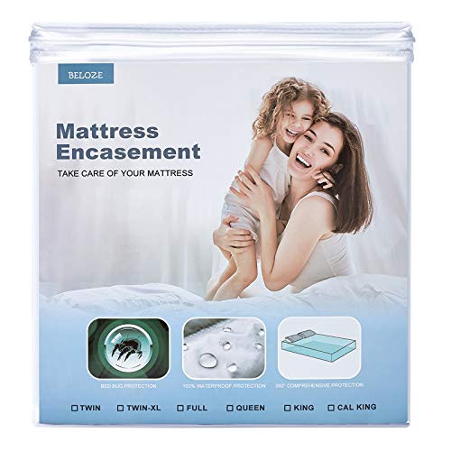 Twin Mattress Protector Zippered Mattress Encasement - Bed Bug Proof Dust Mite Waterproof - Hypoallergenic Breathable Noiseless Vinyl Free Mattress Topper - Mattress Cover FITS UP to 12 H Twin Mattress Protector Zippered Mattress Encasement - Bed Bug Proof Dust Mite Waterproof - Hypoallergenic Breathable Noiseless Vinyl Free Mattress Topper - Mattress Cover FITS UP to 12 H