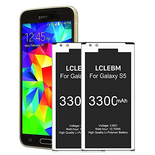 Galaxy S5 Battery 2X 3300mAh Li-ion Replacement Batteries for Samsung Galaxy S5 G900A G900P G900V G900T G900F G900H G900R4 I9600 Cell Phone Galaxy S5 Spare Battery Galaxy S5 Battery 2X 3300mAh Li-ion Replacement Batteries for Samsung Galaxy S5 G900A G900P G900V G900T G900F G900H G900R4 I9600 Cell Phone Galaxy S5 Spare Battery