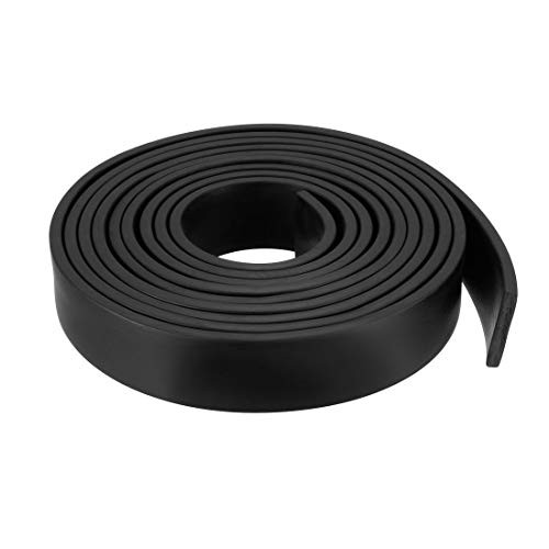 uxcell Solid Rectangle Rubber Seal Strip 30mm Wide 5mm Thick 3 Meters Long Black