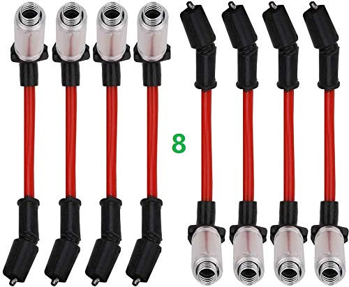10_2MM Spark Plug Ignition Wire Replacement ?48322R fits for 2000-2009 CHEVY GMC Saab Isuzu Hummer V8 48322R 48322 7831 -Red by Lucky Seven