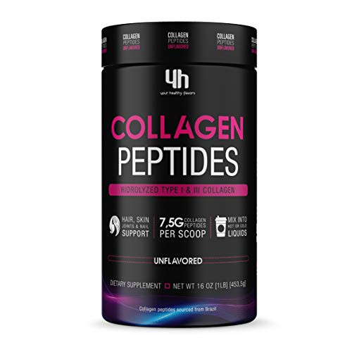 Collagen Peptides Powder - Hydrolyzed for Better Collagen Absorption - Non-GMO Verified - Gluten Free - Hydrolyzed Collagen Peptides Type I and III - 16 Oz Collagen Peptides Powder - Hydrolyzed for Better Collagen Absorption - Non-GMO Verified - Gluten Free - Hydrolyzed Collagen Peptides Type I and III - 16 Oz