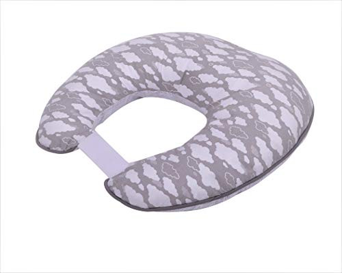 Bacati Clouds in The City Nursing Pillow Cover WhiteGrey