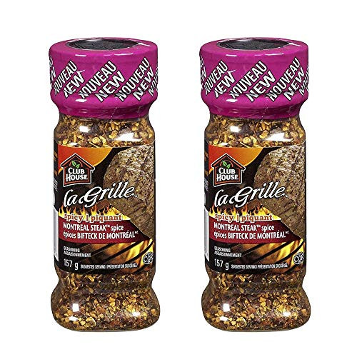 Club House La Grille Spicy Montreal Steak Spice Seasoning 157g5_5oz 2-Pack Imported from Canada Club House La Grille Spicy Montreal Steak Spice Seasoning 157g5_5oz 2-Pack Imported from Canada