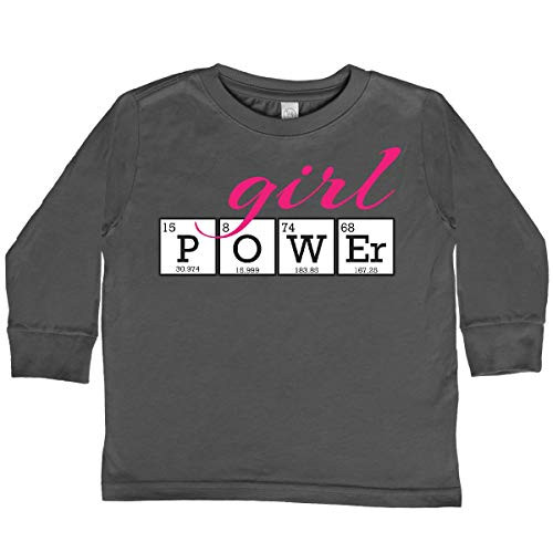 inktastic Girl Power Toddler Long Sleeve T-Shirt 4T Charcoal 21626