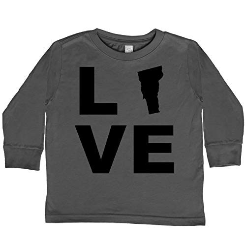 inktastic Love Vermont Toddler Long Sleeve T-Shirt 2T Charcoal 21e7c