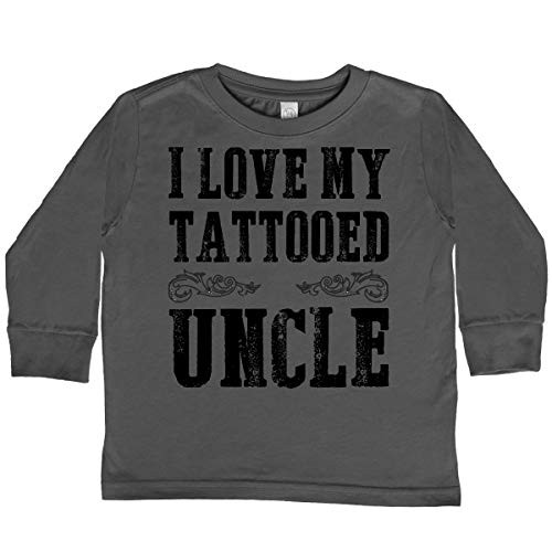 inktastic I Love My Tattooed Toddler Long Sleeve T-Shirt 5-6 Charcoal 28944