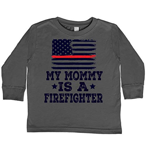 inktastic Mommy is a Firefighter Toddler Long Sleeve T-Shirt 4T Charcoal 2f64d inktastic Mommy is a Firefighter Toddler Long Sleeve T-Shirt 4T Charcoal 2f64d