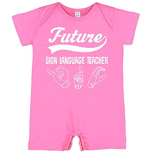 inktastic Future Sign Language Teacher Infant Romper 6 Months Raspberry 3139a