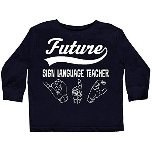 inktastic Future Sign Language Toddler Long Sleeve T-Shirt 5-6 Black 3139a