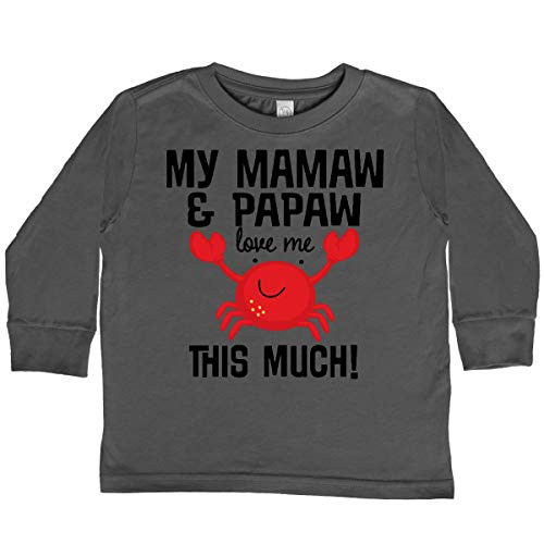 inktastic Mamaw Papaw Love Me Toddler Long Sleeve T-Shirt 2T Charcoal 33948 inktastic Mamaw Papaw Love Me Toddler Long Sleeve T-Shirt 2T Charcoal 33948