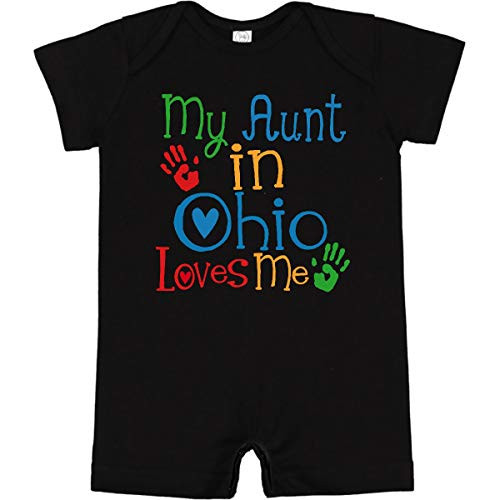 inktastic My Aunt in Ohio Loves Me Infant Romper 6 Months Black 3399f inktastic My Aunt in Ohio Loves Me Infant Romper 6 Months Black 3399f