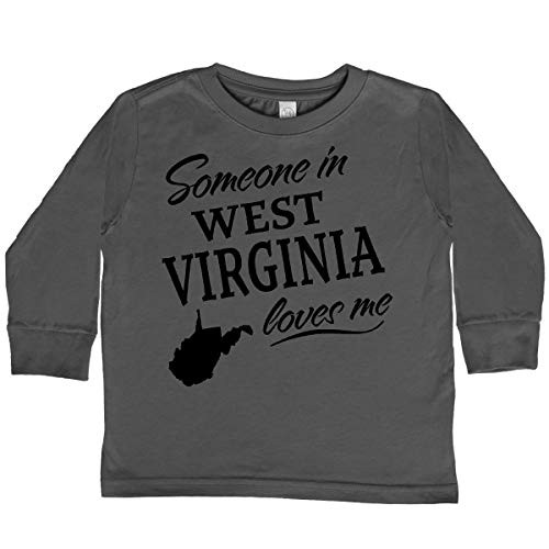 inktastic Someone in West Virginia Toddler Long Sleeve T-Shirt 2T Charcoal 33ab1