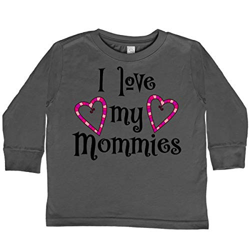inktastic I Love My Mommies- Toddler Long Sleeve T-Shirt 4T Charcoal 34c8b inktastic I Love My Mommies- Toddler Long Sleeve T-Shirt 4T Charcoal 34c8b