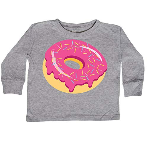 inktastic Pink Donut with Toddler Long Sleeve T-Shirt 3T Athletic Heather 3500e inktastic Pink Donut with Toddler Long Sleeve T-Shirt 3T Athletic Heather 3500e