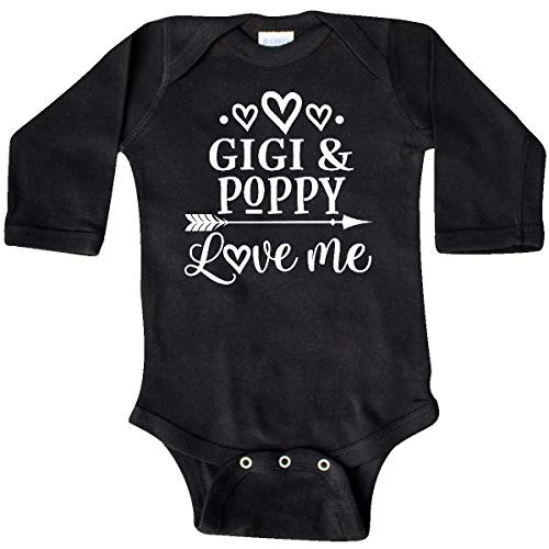 inktastic Gigi and Poppy Love Me Long Sleeve Creeper 12 Months Black 39d0a inktastic Gigi and Poppy Love Me Long Sleeve Creeper 12 Months Black 39d0a