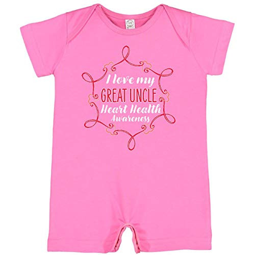 inktastic I Love My Great Uncle Heart Infant Romper 18 Months Raspberry 3a1f3