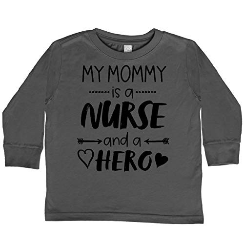 inktastic My Mommy is a Nurse and Toddler Long Sleeve T-Shirt 4T Charcoal 3b45f inktastic My Mommy is a Nurse and Toddler Long Sleeve T-Shirt 4T Charcoal 3b45f