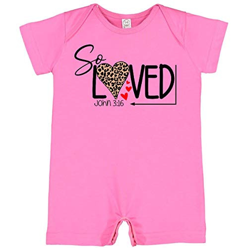 inktastic So Loved John 316 Cheetah Infant Romper 12 Months Raspberry 3c89a