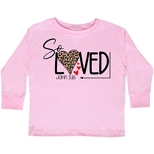 inktastic So Loved John 316 Cheetah Toddler Long Sleeve T-Shirt 3T Pink 3c89a