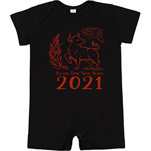 inktastic Its My 1st New Years 2021 Ox Infant Romper 12 Months Black 3dd70