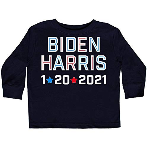 inktastic Biden and Harris 1-20-2021 Toddler Long Sleeve T-Shirt 3T Black 3e029