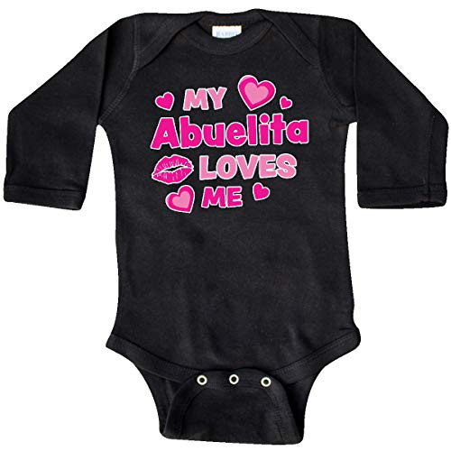 inktastic Valentines Day My Abuelita Long Sleeve Creeper 18 Months Black 3e188