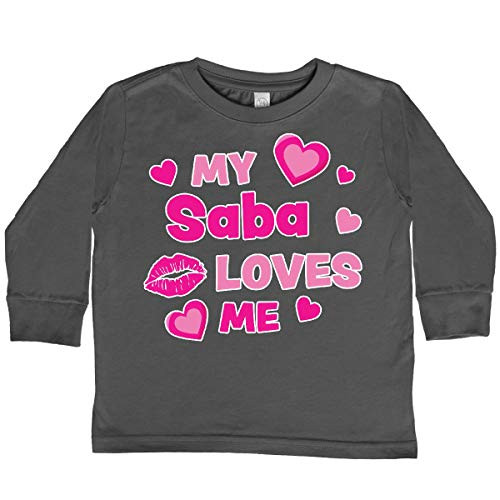 inktastic Valentines Day My Saba Toddler Long Sleeve T-Shirt 4T Charcoal 3e1a5 inktastic Valentines Day My Saba Toddler Long Sleeve T-Shirt 4T Charcoal 3e1a5