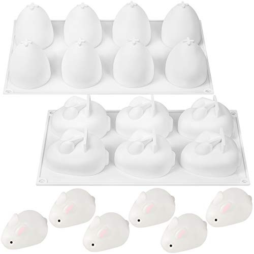 2 Pieces Silicone Mold Baking 3D Easter Egg and Rabbit Bunny for Easter Chocolate Cake Pastry Truffle Pudding Jelly Dessert Decoration 2 Pieces Silicone Mold Baking 3D Easter Egg and Rabbit Bunny for Easter Chocolate Cake Pastry Truffle Pudding Jelly Dessert Decoration