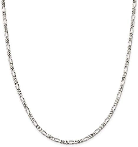 Savlano 925 Sterling Silver 3_5mm Italian Solid Figaro Link Chain Necklace With Gift Box For Men  and  Women - Made in Italy 18 3_5