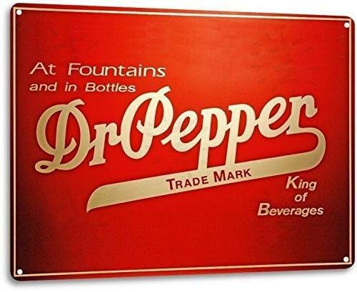Tin Signs 2Pack Dr Pepper Advertising Pop Soda Vintage Look Retro Wall Decor Bar Metal 8x12in Tin Signs 2Pack Dr Pepper Advertising Pop Soda Vintage Look Retro Wall Decor Bar Metal 8x12in