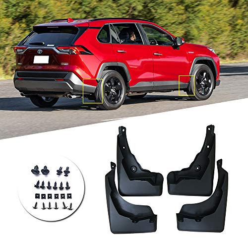 SNA Mud Flaps for Toyota RAV4 2019-2021 Mud Splash Guards 4pcs Set Custom Front and Rear Splash Fenders