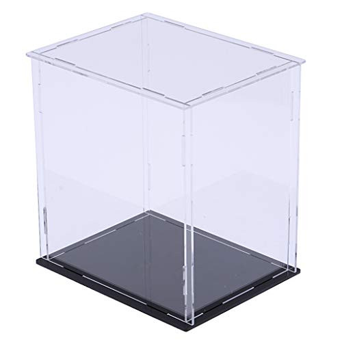 dailymall Clear Acrylic Display Case Countertop Box Cube Organizer Stand Dustproof Protection Showcase for Action FiguresToysCollectibles 30x14x18cm