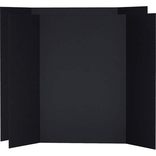 Black Tri-Fold Board Display Board Corrugated Cardboard 36 x 48 inches 2 Pack