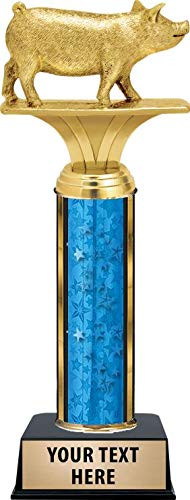 Crown Awards Pig Trophy 11 Custom Golden Pig Trophy Engraving Included Prime