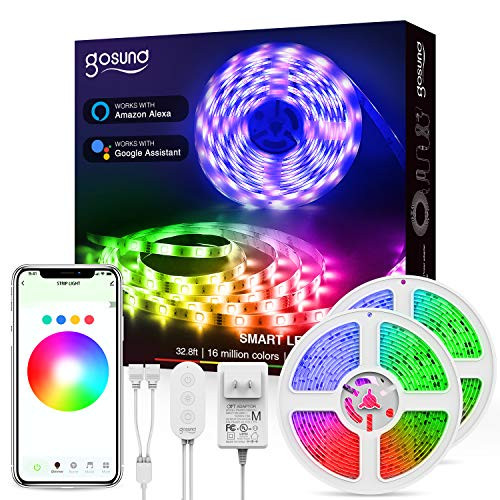 Led Strip Lights Gosund Smart WiFi Led Lights 32_8ft Works with Alexa and Google Home App Control 16 Million Colors Music Sync RGB Color Changing Led Strips for Bedroom Home Tv Kitchen Party Led Strip Lights Gosund Smart WiFi Led Lights 32_8ft Works with Alexa and Google Home App Control 16 Million Colors Music Sync RGB Color Changing Led Strips for Bedroom Home Tv Kitchen Party