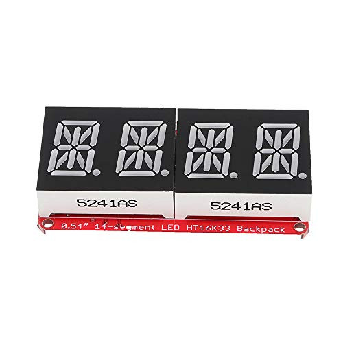 ZJYSM Module 3pcs 4-bit Pozidriv 0_54 Inch 14-Segment LED Digital Tube Module Green I2C Control 2-line Control LED Display Screen Module
