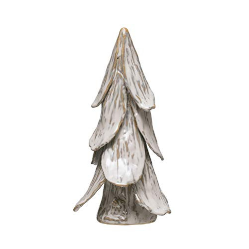 Creative Co-op 11 Handmade Stoneware Tree White