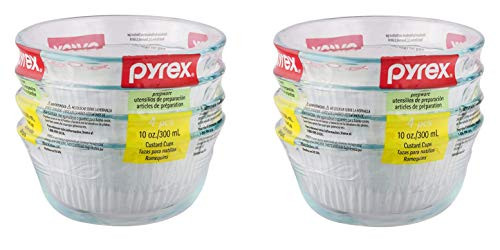 Pyrex Bakeware 10-Ounce Custard Cups Dessert Dish Set of 8