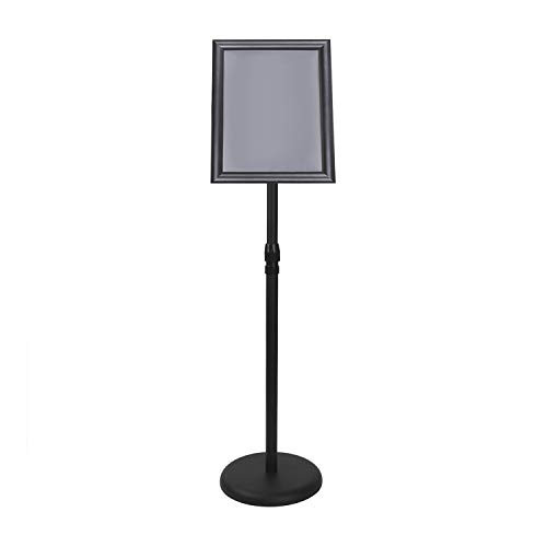 Poster Sign Stand A4 Heavy Duty Pedestal Floor Standing Poster Board Frame Adjustable Height Poster Display Stand Sign Holder Vertical and Horizontal View Sign Displayed