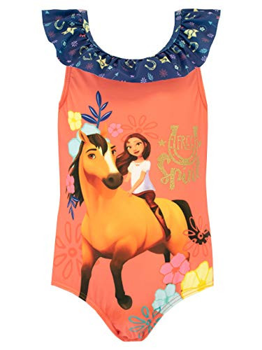 DreamWorks Girls Spirit Riding Free Swimsuit Size 7 Multicolor