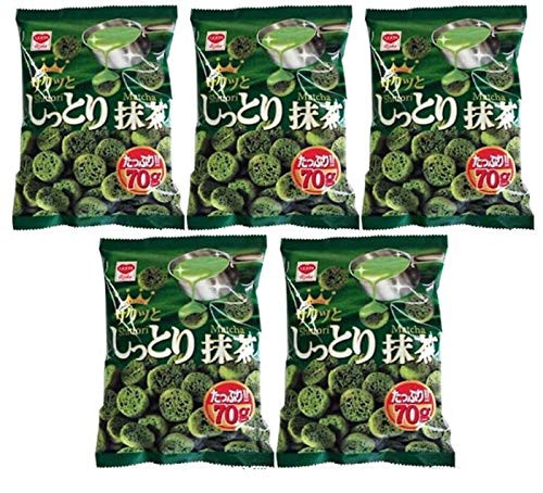 Sakutto Sittori Matcha Choco 12.5oz 5 packsJapanese Snacks Matcha Chocolate Snack Riska Matcha Chocolate Crispy Corn Puff Snack Family Fun Pack cookie Moist Green Tea Matcha Chocolate Corn Puffs