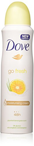 3 PACK DOVE Dry Spray Antiperspirant 48 hours Go Fresh Grapefruit  and  Lemongrass 5oz