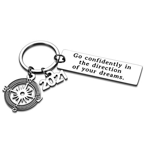 2021 Inspirational Gifts Keychain for Her Him Daughter Son Christmas Graduation Gift for Friend Boy Girl Senior Graduating Students Go Confidently in The Direction of Your Dreams Compass Jewelry 2021 Inspirational Gifts Keychain for Her Him Daughter Son Christmas Graduation Gift for Friend Boy Girl Senior Graduating Students Go Confidently in The Direction of Your Dreams Compass Jewelry