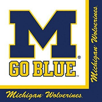 Michigan Wolverines Party Bundle Lunch Napkins (60)