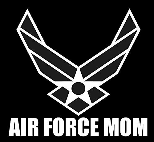SixtyTwo24 Air Force mom Sticker - 5inch Decal White- us air Force Logo Sticker. Proud Parent USAF Sticker Patriot U.S.A.F. hap Arnold Veteran USAF Sticker Vinyl Window Laptop Merica