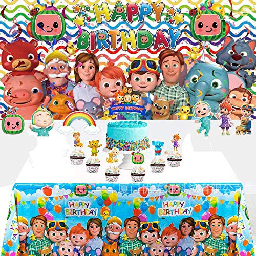 Cocomelon Party Supplies  1st  Decorations  For Girls  Boy  Banner  Backdrop  Balloons  Birthday  2nd  Set  Decor
