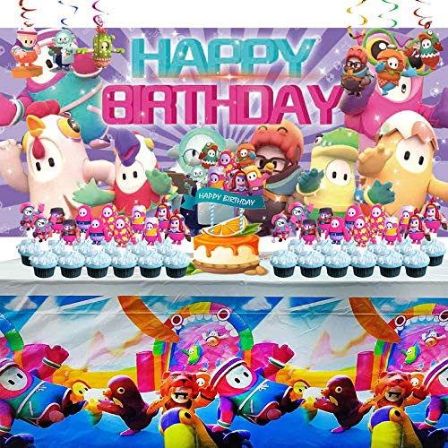Fall Guys Birthday Party Supplies  1st  Decorations  For Girl  Banner  Backdrop  Balloons  Boy  Set  Decor