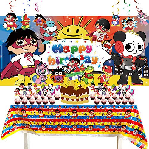 Ryan World Birthday Party Supplies  3rd  Decorations  For Girl  Banner  Backdrop  Balloons  Boy  Set  Decor