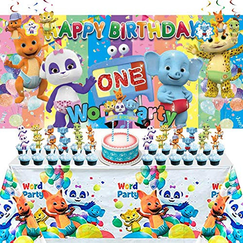 1st Word Party Supplies Decorations For Boy Banner Backdrop First Balloons Birthday ONE Set Girls Decor 1st Word Party Supplies Decorations For Boy Banner Backdrop First Balloons Birthday ONE Set Girls Decor