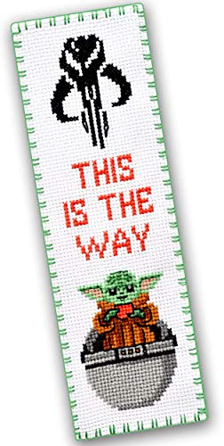 Cross Stitch Kit The Child Baby Yoda - Bookmark Embroidery Kit with The Mandalorian This is The Way Pattern